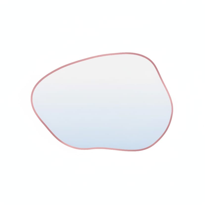 Irregular mirror Colors Stain I 50x36 cm, pink, Baltica