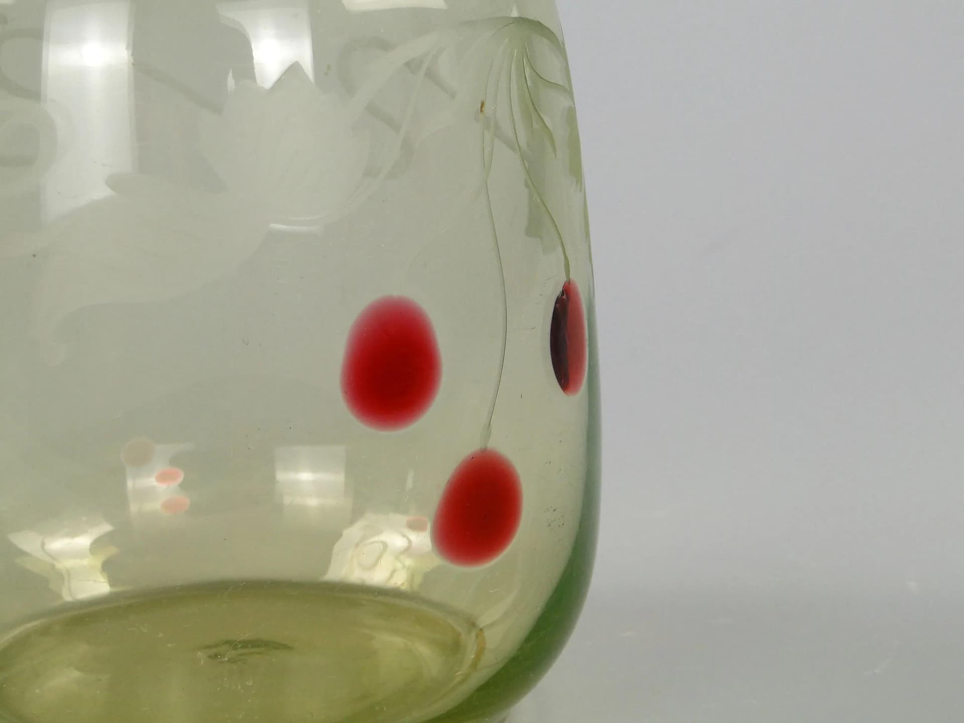 Art Nouveau biscuit barrel, transparent glass, Theresienthal Glaswerke, Germany, early 20th c. - 12095