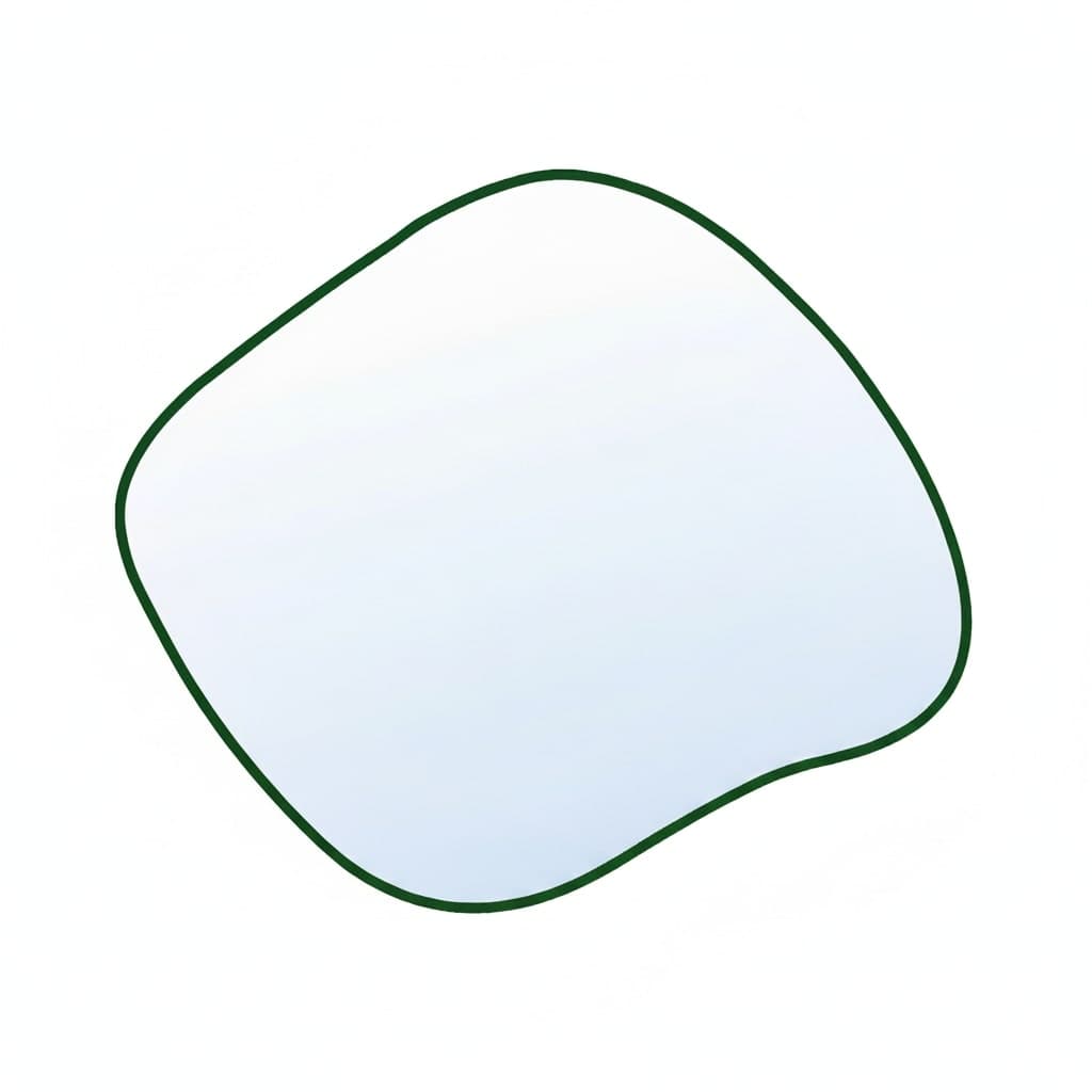 Irregular mirror Colors Stain III 80x70 cm, green, Baltica