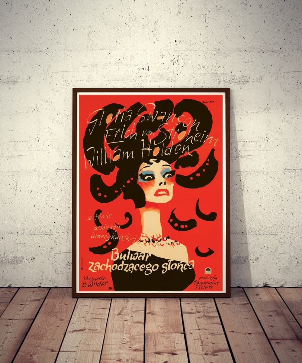 Plakat filmowy Bulwar zachodzącego słońca 84,5x57,5 cm, aut. W. Świerzy, Polska Szkoła Plakatu - 177022