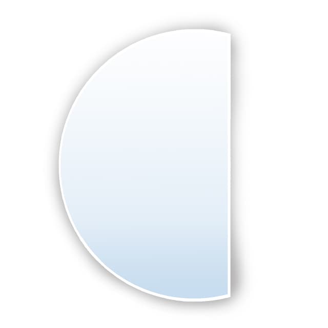 Semi-round mirror Tiny Border Semi Round 100x60 cm, white, Baltica - DIMENSION