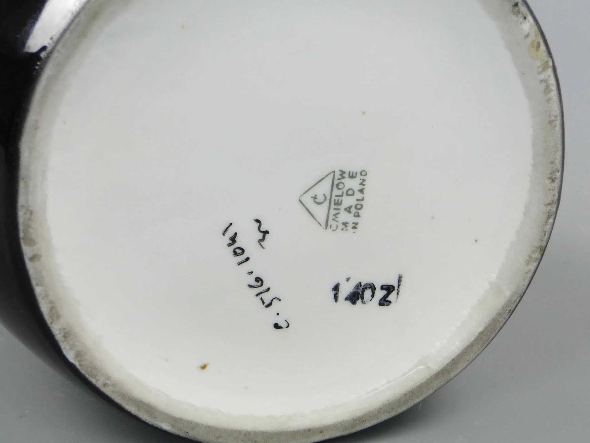 Wazon Calypso, porcelana czarna, proj. Z. Śliwowska-Wawrzyniak, Ćmielów, Polska, lata 50. - 12262