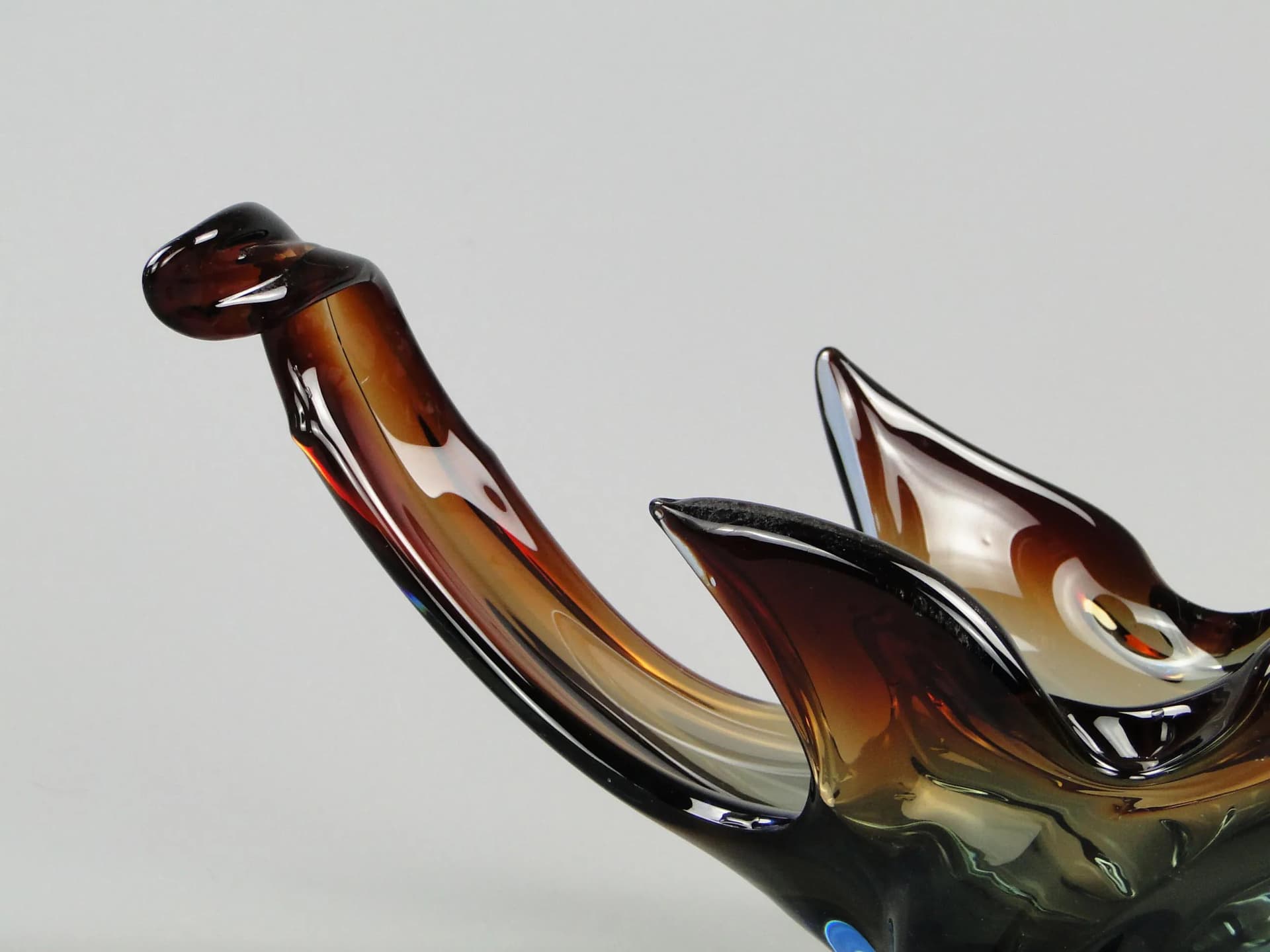 Centerpiece Mandruzatto, multicolor crystal glass, by F. Poli, Italy, 1950s. - 12238