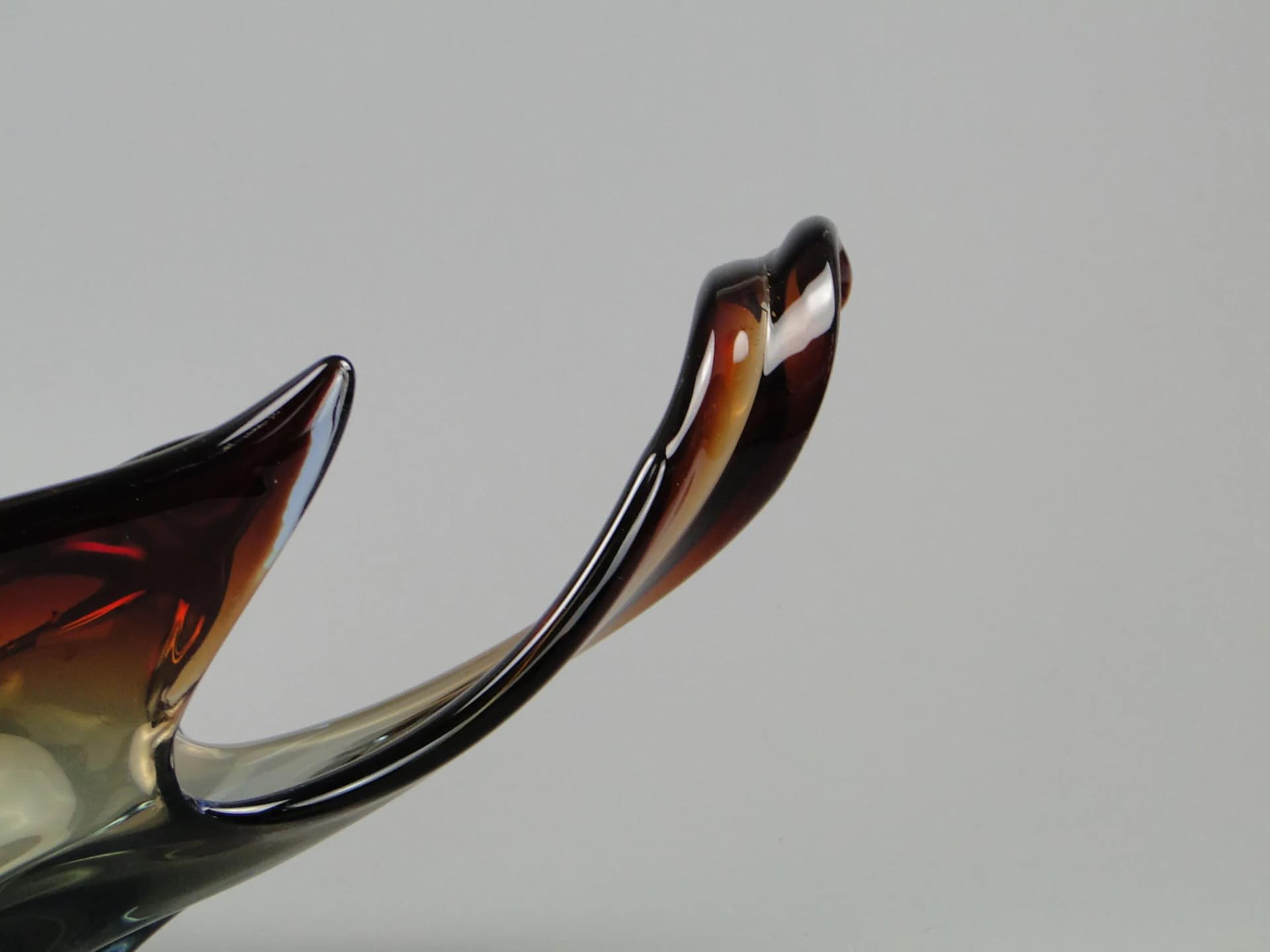 Centerpiece Mandruzatto, multicolor crystal glass, by F. Poli, Italy, 1950s. - 12240