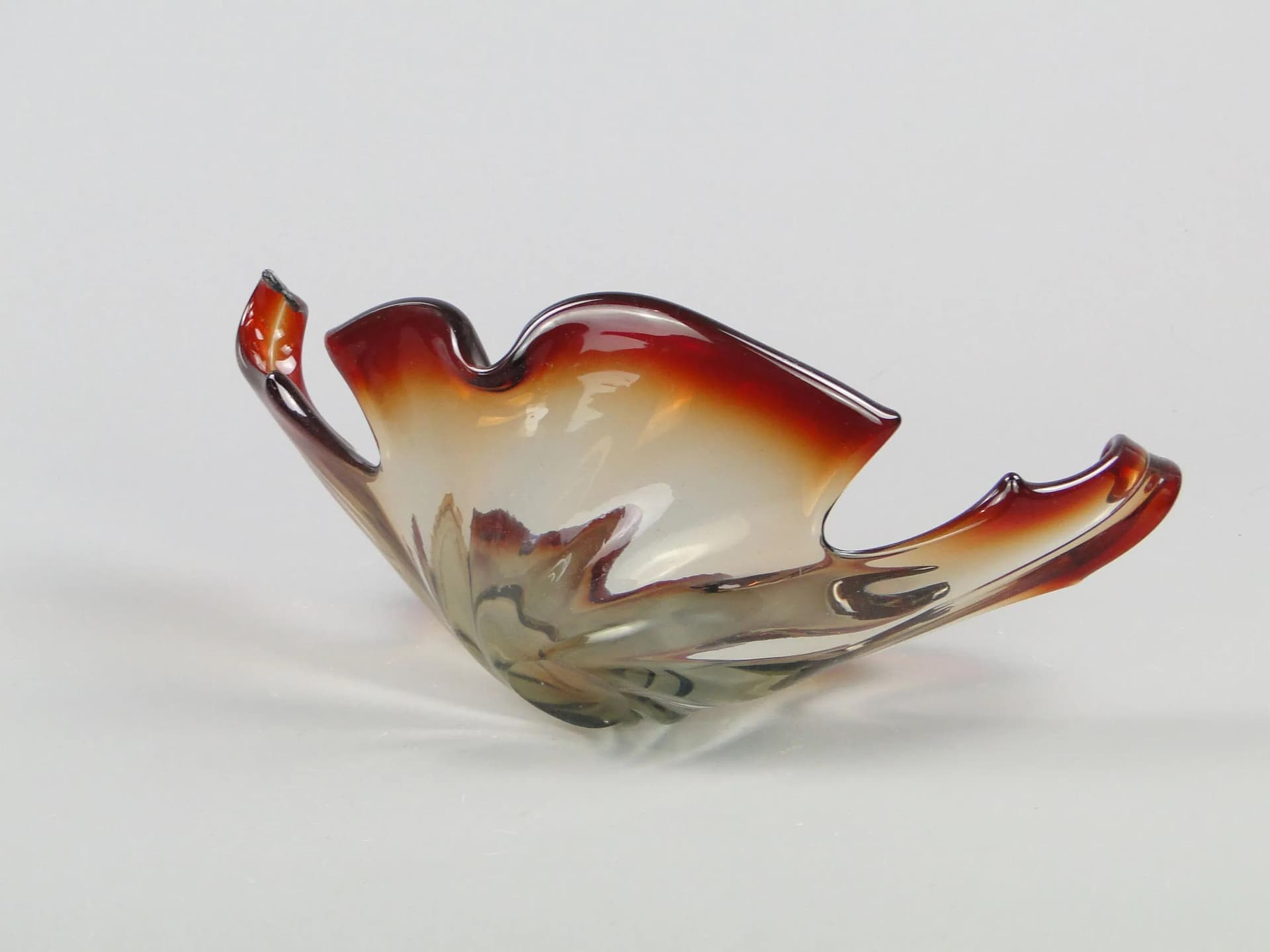 Centerpiece Mandruzatto, dark brown, crystal, Murano, Italy, 1950s - 12233