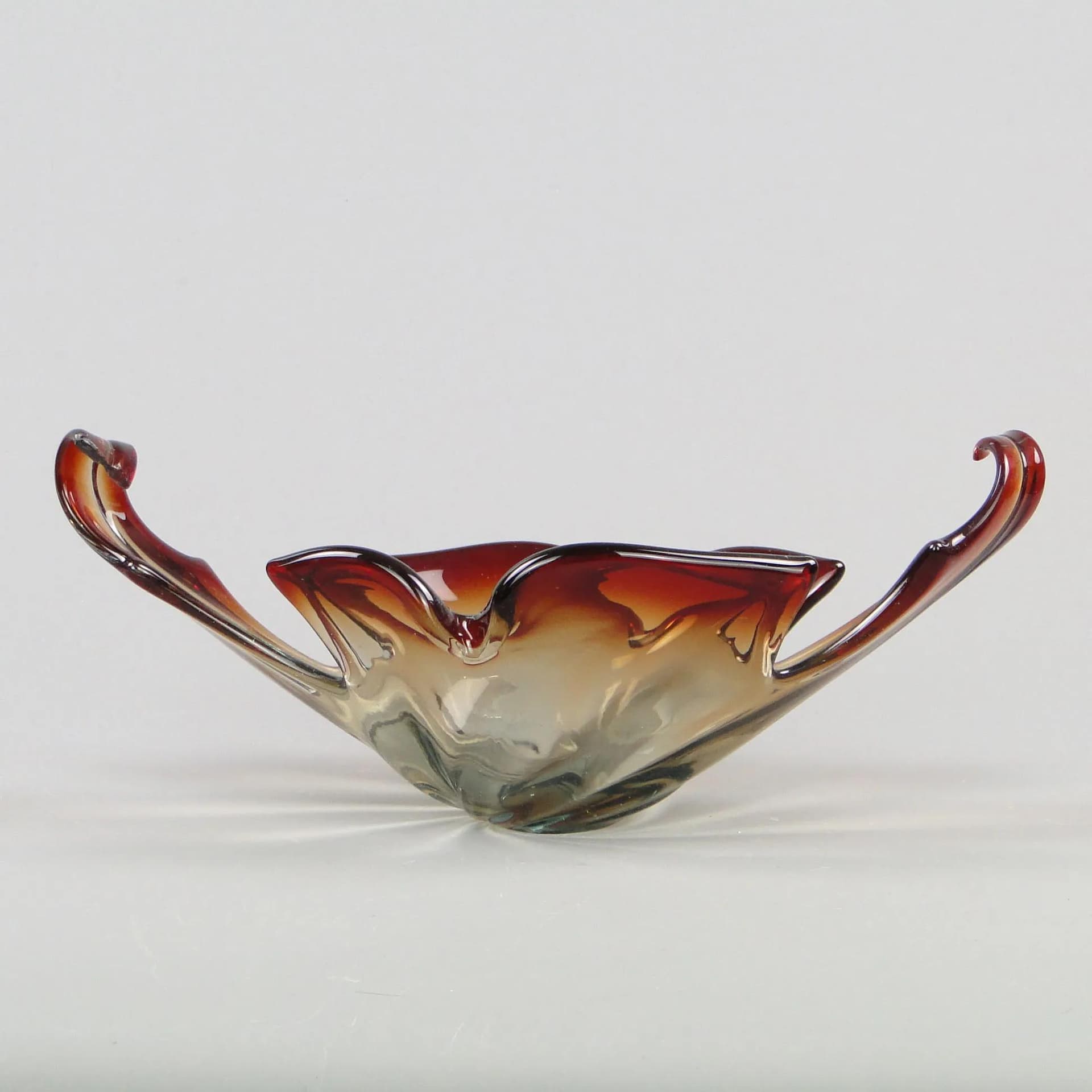 Centerpiece Mandruzatto, dark brown, crystal, Murano, Italy, 1950s - 12229