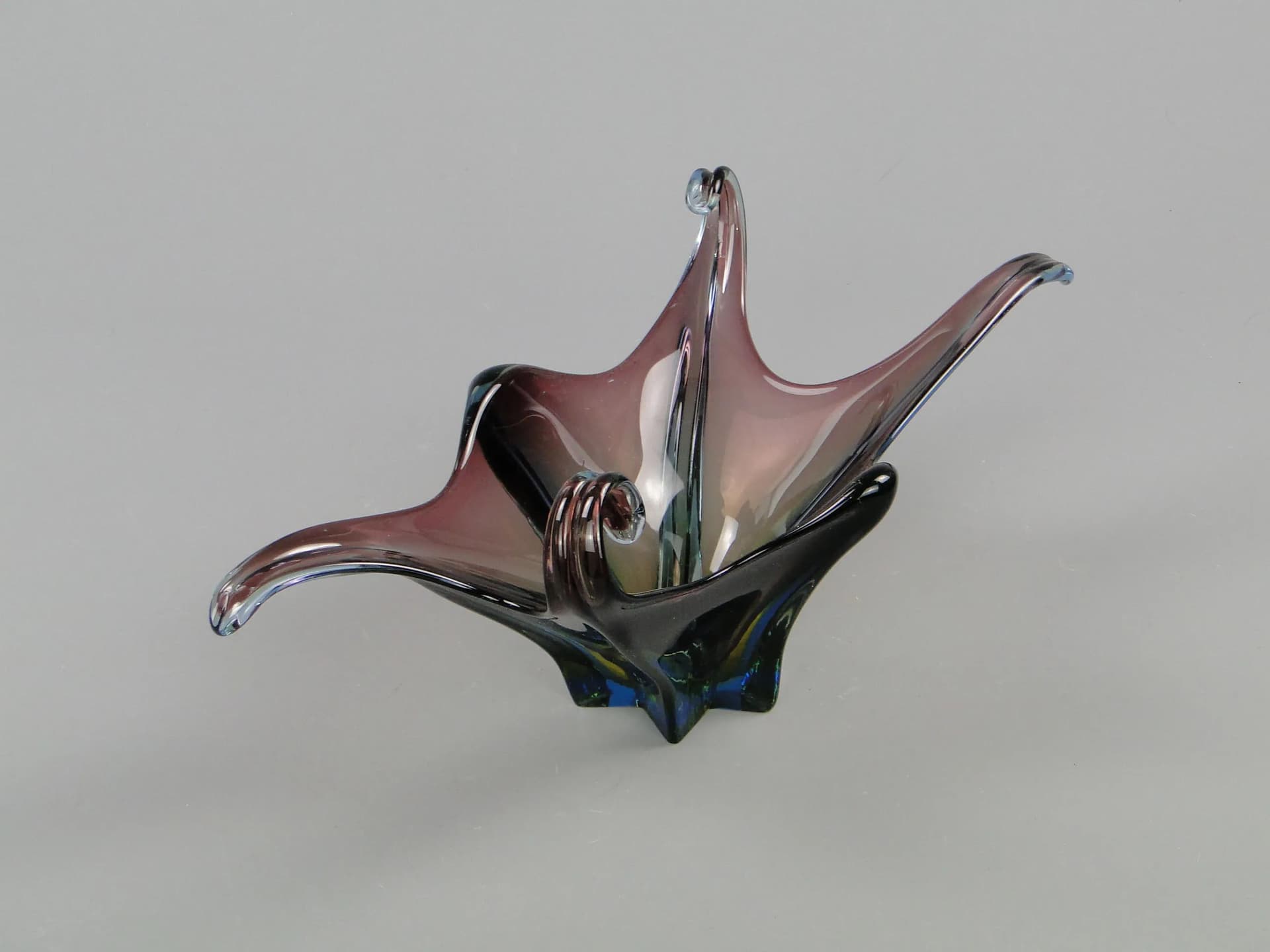 Bowl Mandruzatto, violet crystal, Murano, Italy, 1950s - 12223