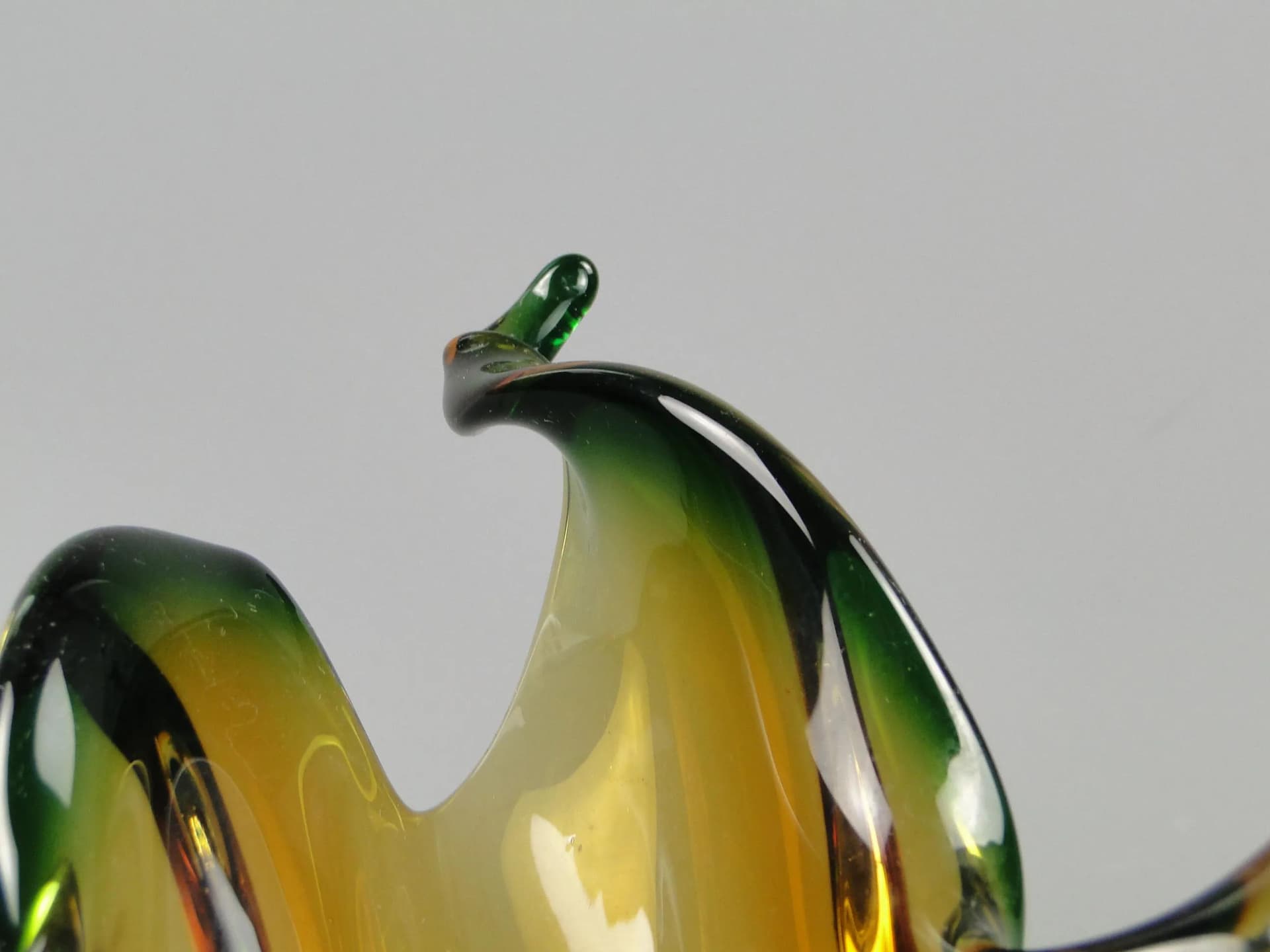 Bowl, Mandruzatto, golden, crystal, by F. Poli, Italy, 1950s. - 12219