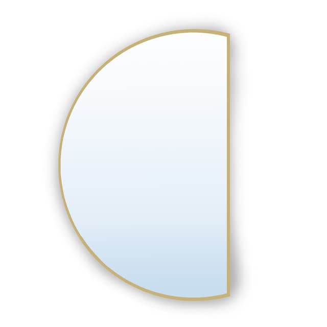 Semi-round mirror Tiny Border Semi Round 80x40 cm, gold, Baltica - DIMENSION