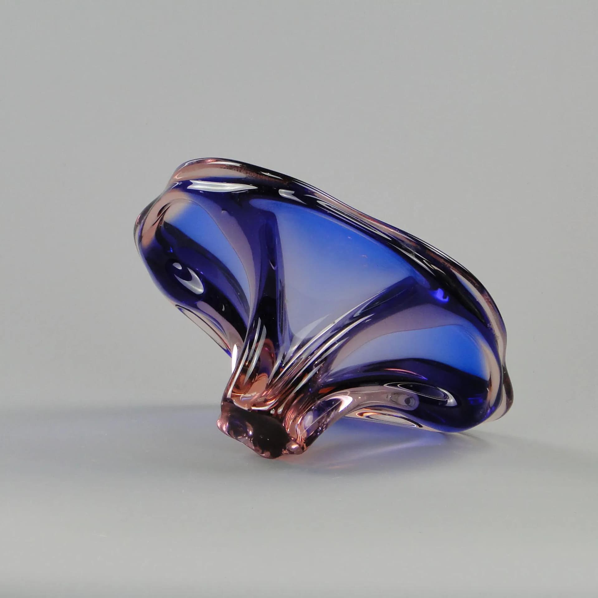 Bowl, violet glass, by J. Hospodka, Czech Republic, 1960s. - 12210