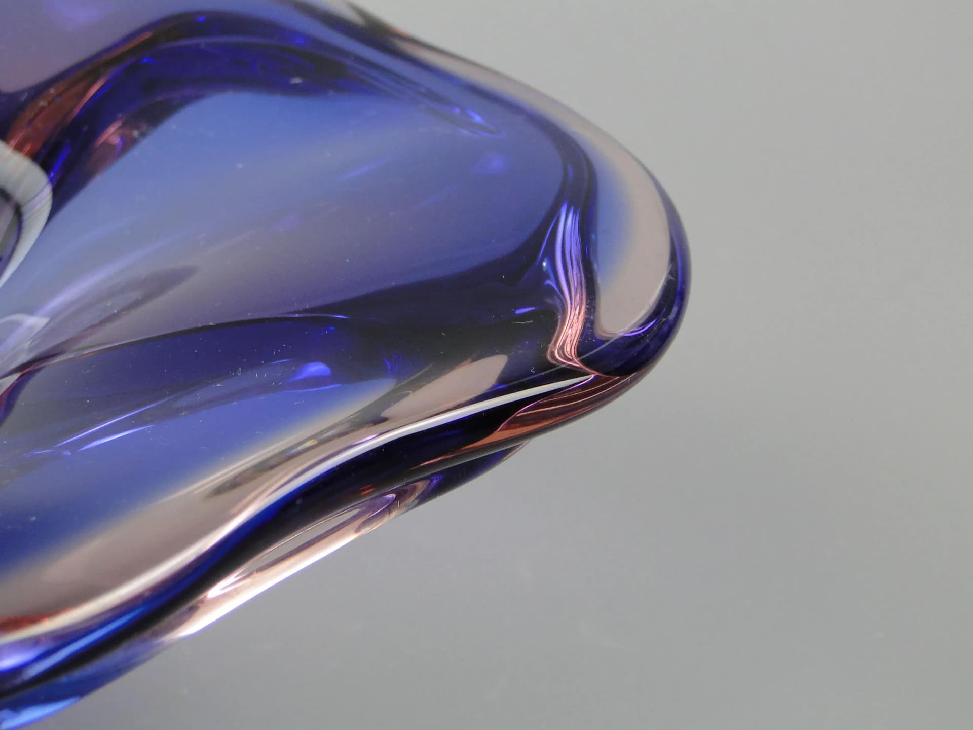 Bowl, violet glass, by J. Hospodka, Czech Republic, 1960s. - 12208