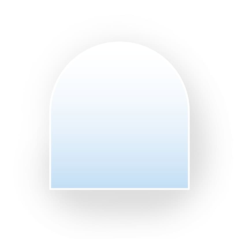 Mirror Tiny Border Pastille Cut 60x40 cm, white, Baltica