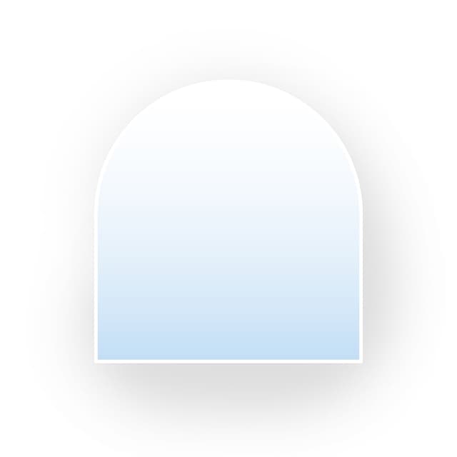 Tiny Border Pastille Cut Mirror 140x60 cm, white, Baltica - DIMENSION