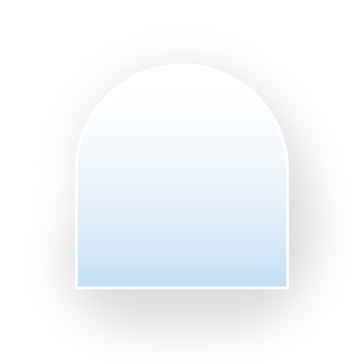 Tiny Border Pastille Cut Mirror 150x40 cm, white, Baltica