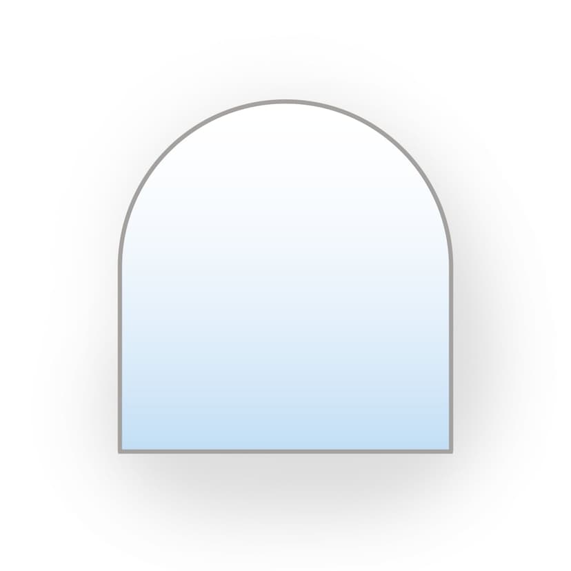 Tiny Border Pastille Cut Mirror 60x40 cm, silver, Baltica