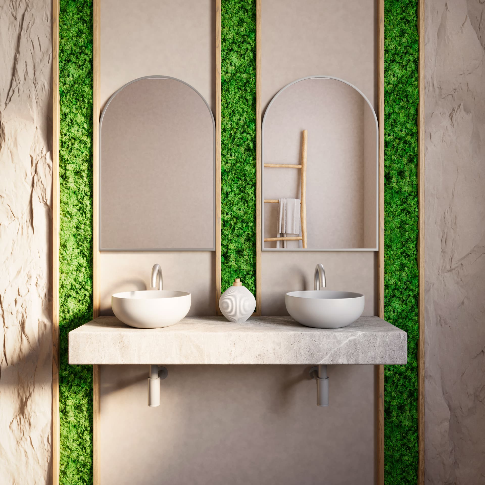 Tiny Border Pastille Cut Mirror 60x40 cm, silver, Baltica - 177335