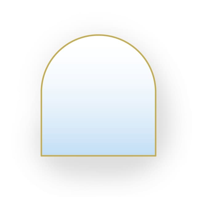 Semi-oval mirror Tiny Border Pastille Cut, 150x40 cm, golden, Baltica - DIMENSION