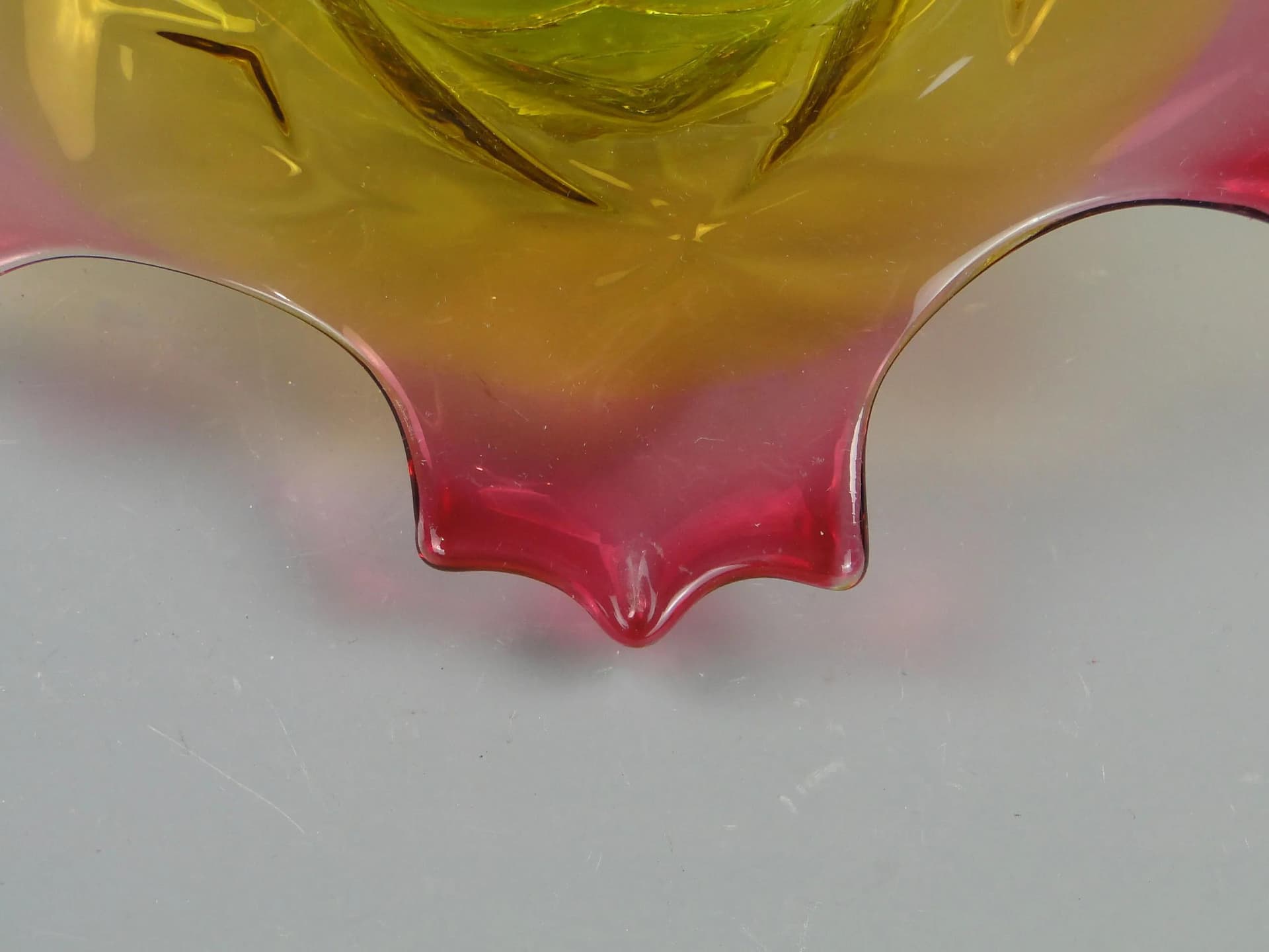 Bowl Ananas, multicolor crystal, by F. Koudelka, Czechoslovakia, 1980s. - 12276