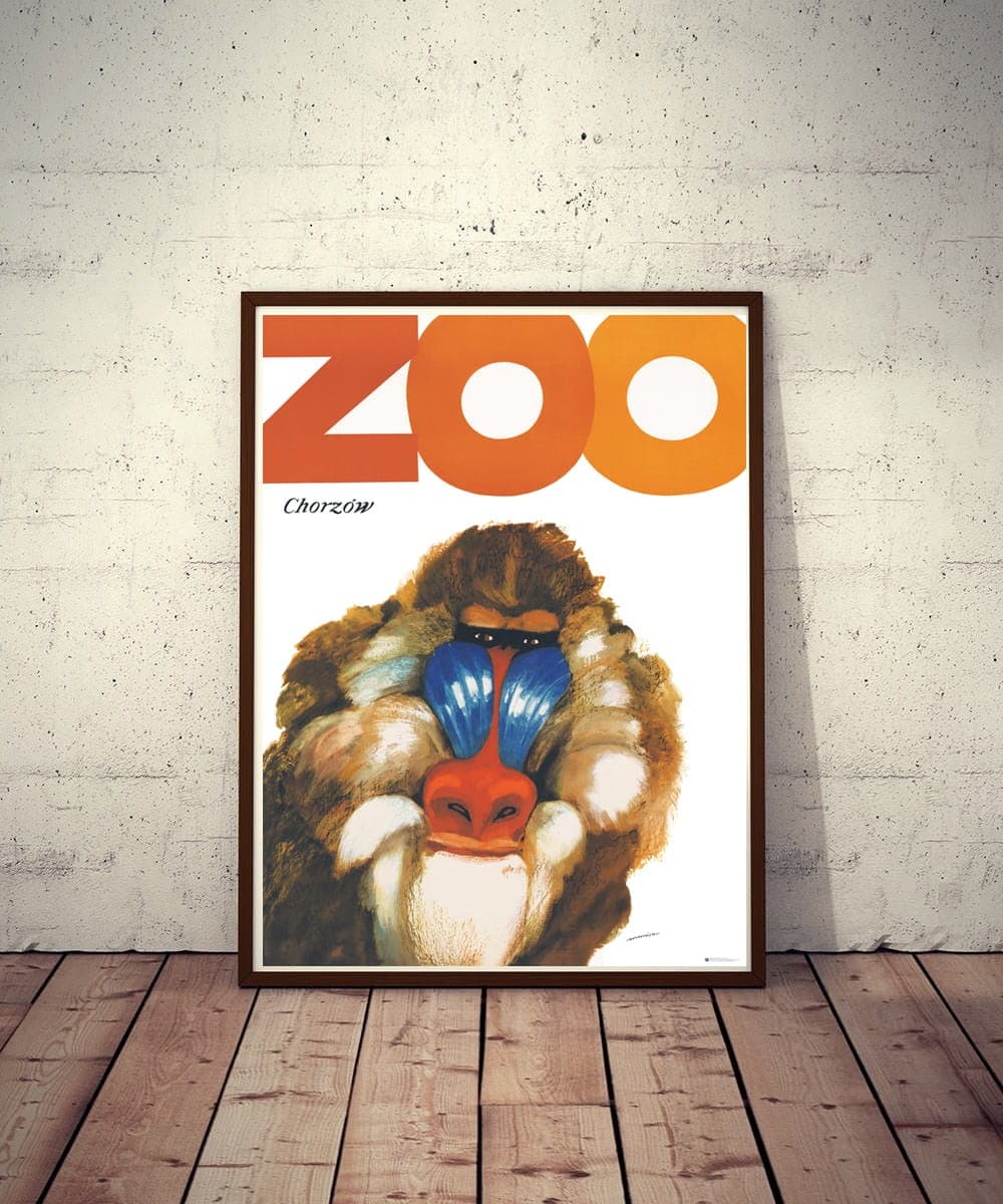 Plakat reklamowy ZOO Chorzów 97x66,5 cm, aut. M. Mosiński, Polska Szkoła Plakatu - 177475