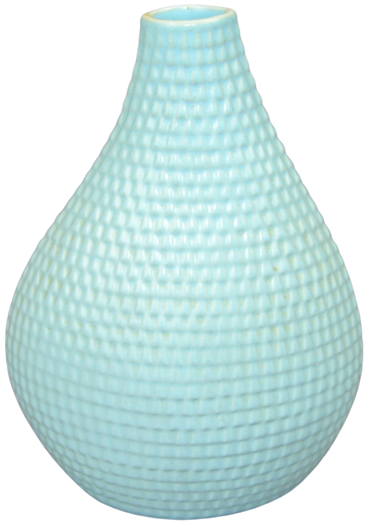 Vase Reptil, blue ceramic, by S. Lindeberg, Sweden, 1950s.