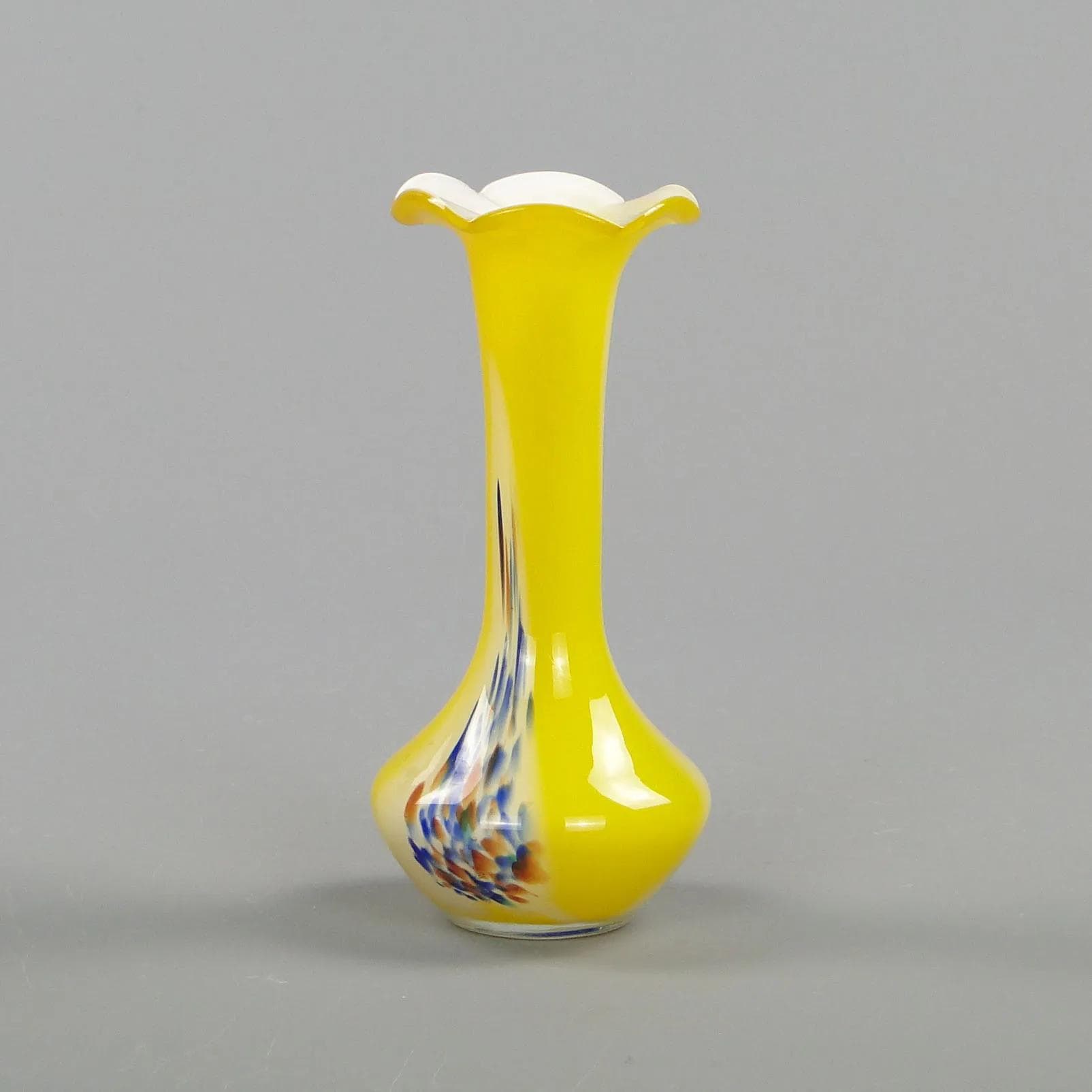 Wazon Kalia, wielobarwne szkło, Włochy, lata 70. - 12451