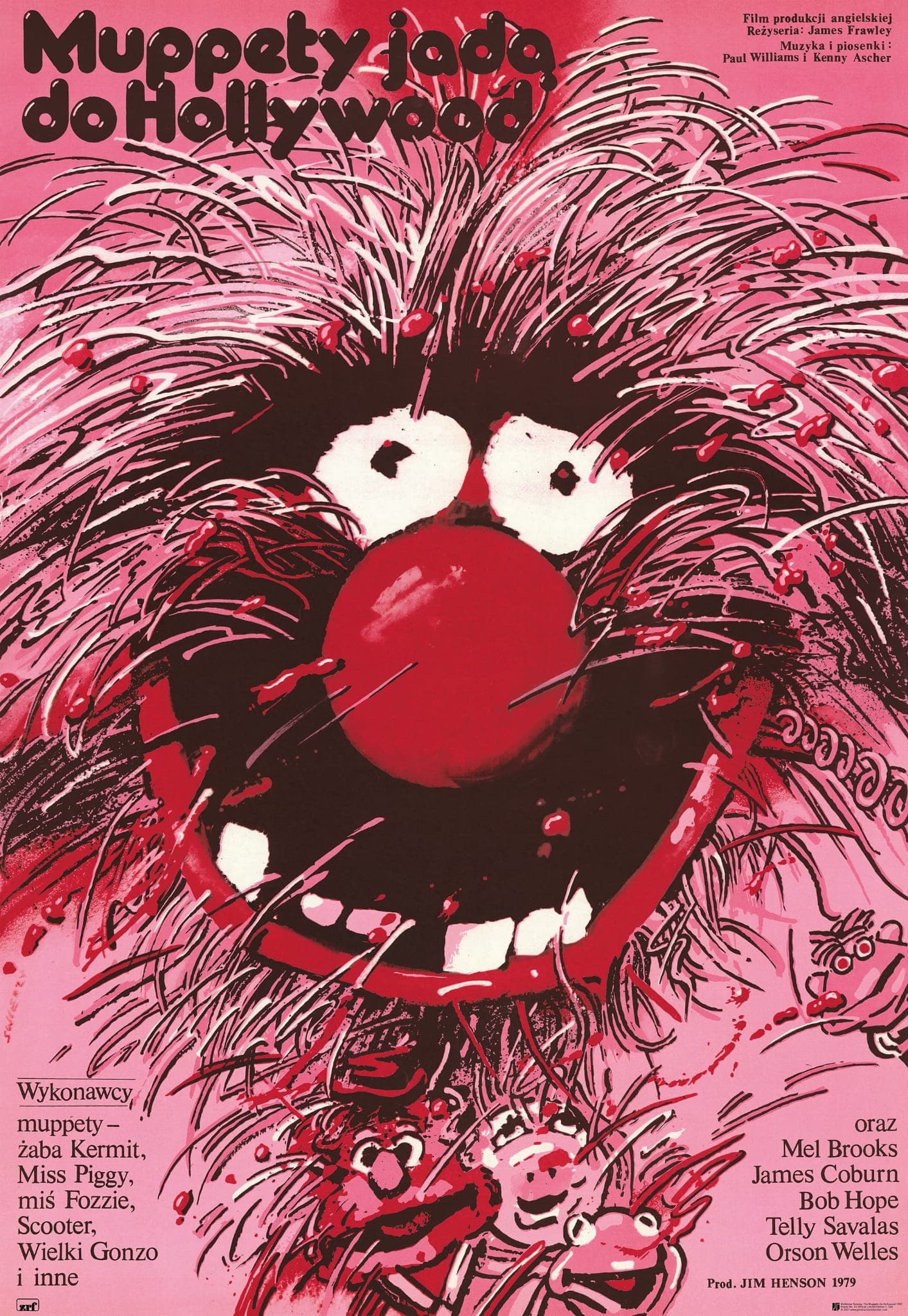 Movie poster Muppets Go to Hollywood 97.5x67.3 cm, by W. Świerzy, Polska Szkoła Plakatu