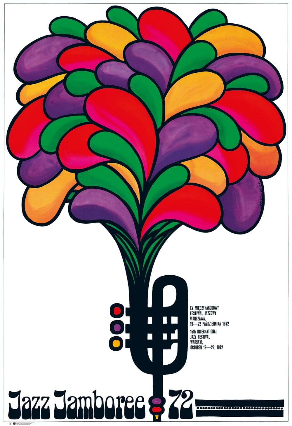 Promotional Poster XV International Jazz Festival Jazz Jamboree 98x67 cm, by H. Hilscher, Polska Szkoła Plakatu
