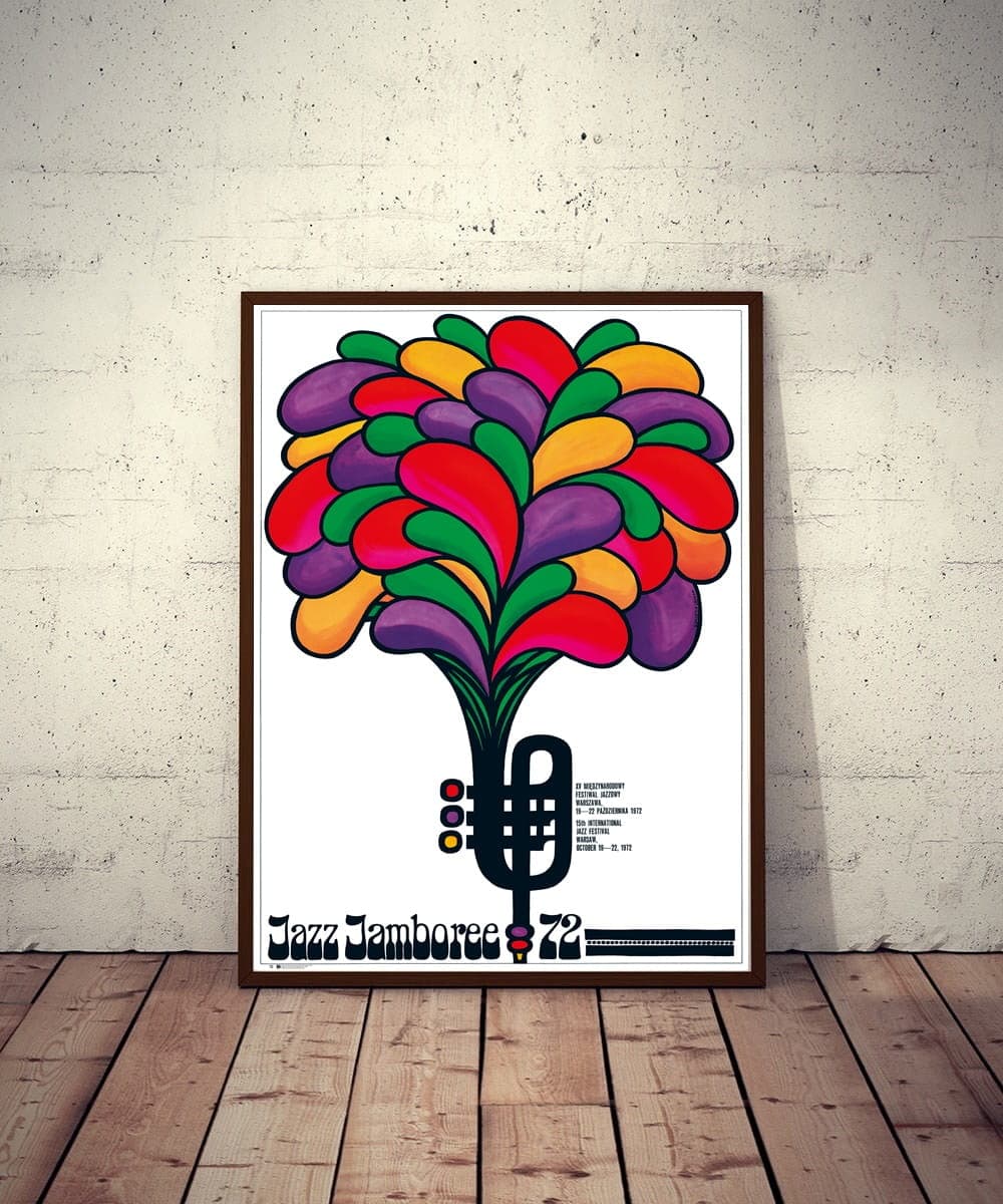 Promotional Poster XV International Jazz Festival Jazz Jamboree 98x67 cm, by H. Hilscher, Polska Szkoła Plakatu - 177419