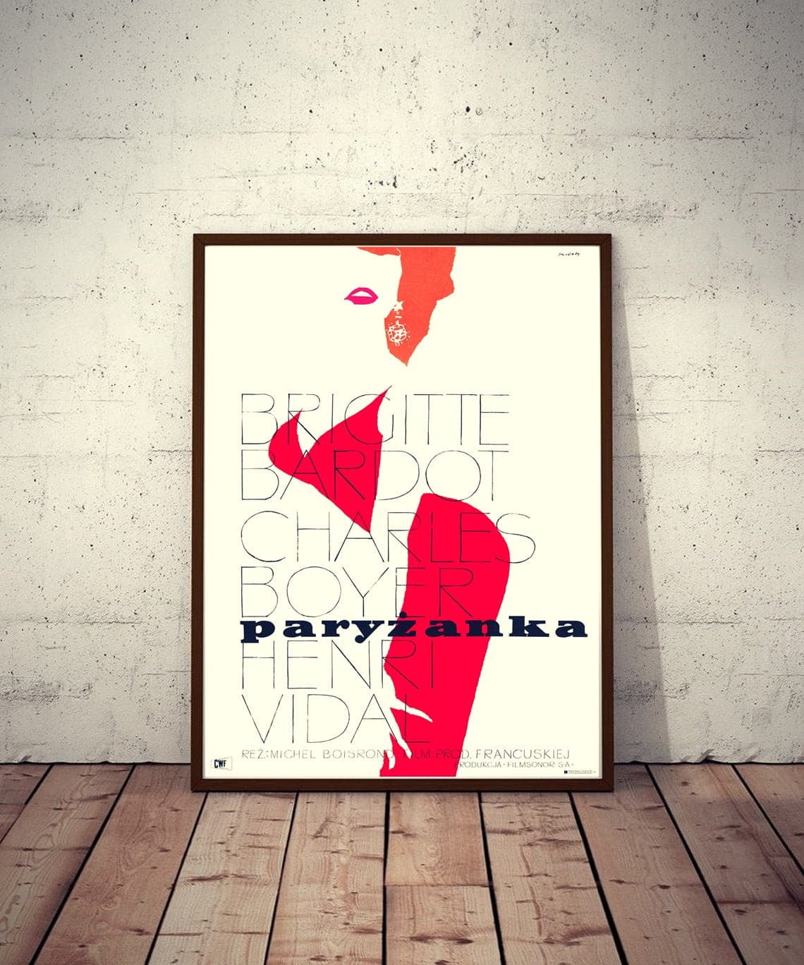 Plakat filmowy Paryżanka 85,3x58,5 cm, aut. W. Świerzy, Polska Szkoła Plakatu - 177411