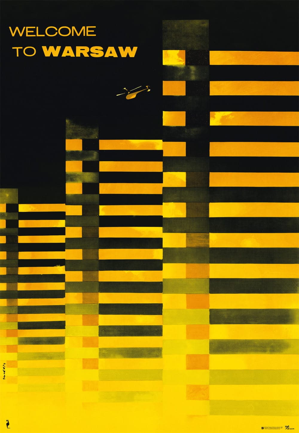 Tourist poster Welcome to Warsaw 97x67 cm, by W. Świerzy, Polska Szkoła Plakatu