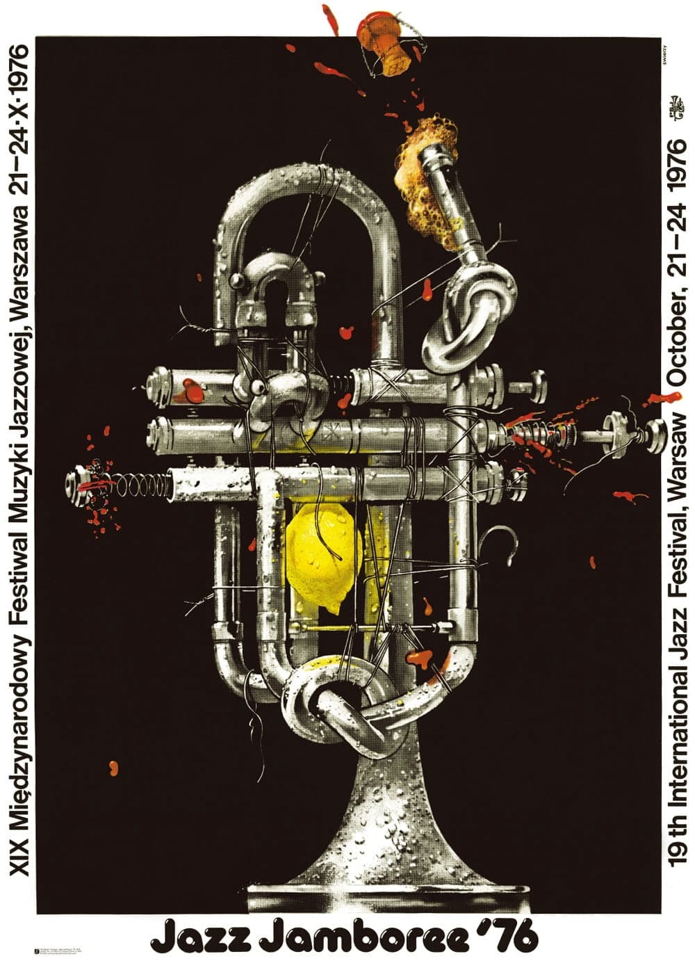 Promotional poster 19th International Jazz Festival Jazz Jamboree 95.5x69 cm, by W. Świerzy, Polska Szkoła Plakatu
