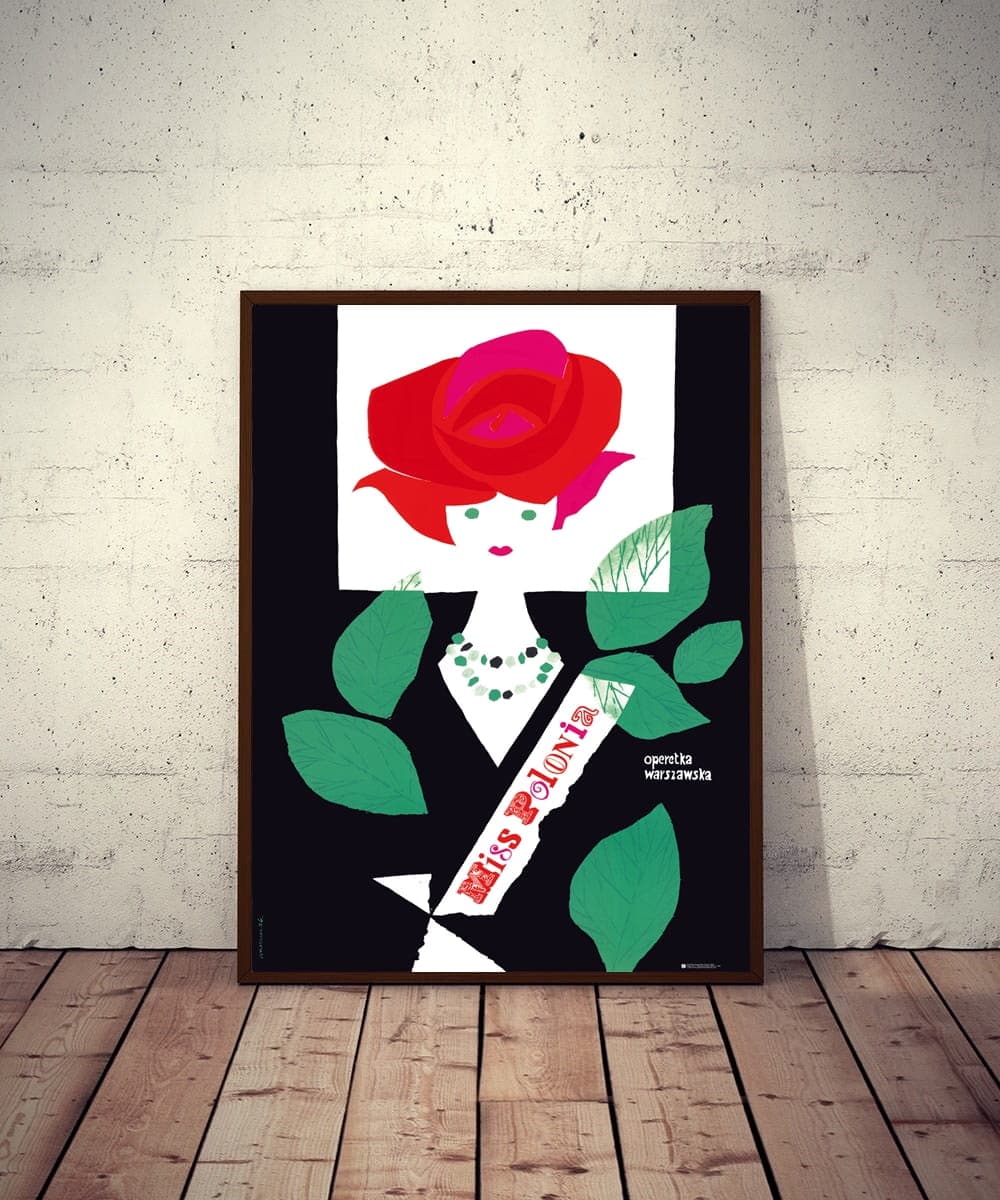 Plakat teatralny Miss Polonia 86,6x59,4 cm, aut. J. Mroszczak, Polska Szkoła Plakatu - 177395
