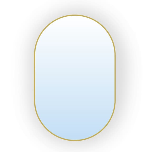 Oval Mirror Tiny Border Pastille 60x40 cm, gold, Baltica - DIMENSION