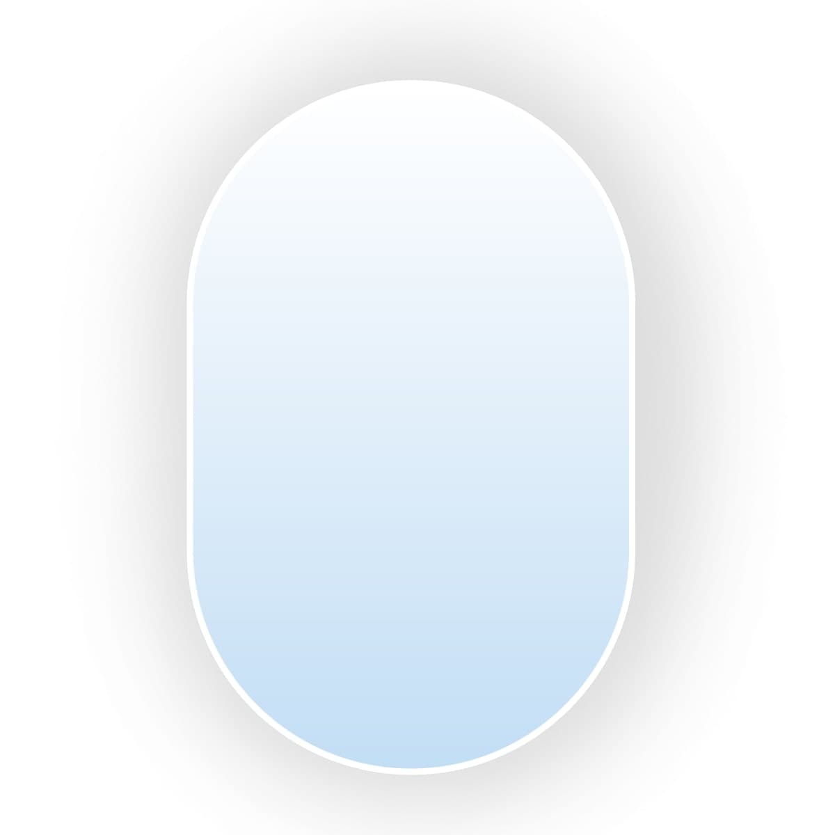Oval mirror Tiny Border Pastille 80x40 cm, white, Baltica