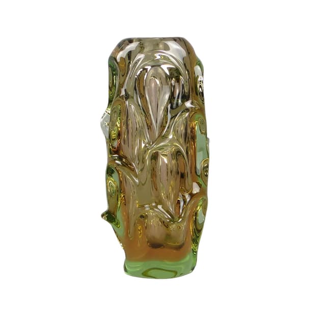 Wazon, szkło wielobarwne, proj. J. Beranek, Skrdlovice, Czechosłowacja, lata 60. - WYMIARY