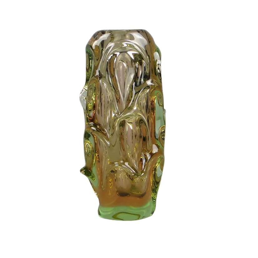 Wazon, szkło wielobarwne, proj. J. Beranek, Skrdlovice, Czechosłowacja, lata 60.