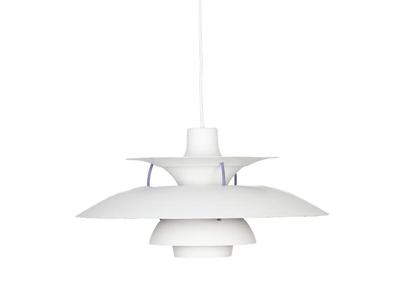 Lampa wisząca PH 5, niebieski, metal, proj. P. Henningsen, Louis Poulsen, Dania, lata 90.