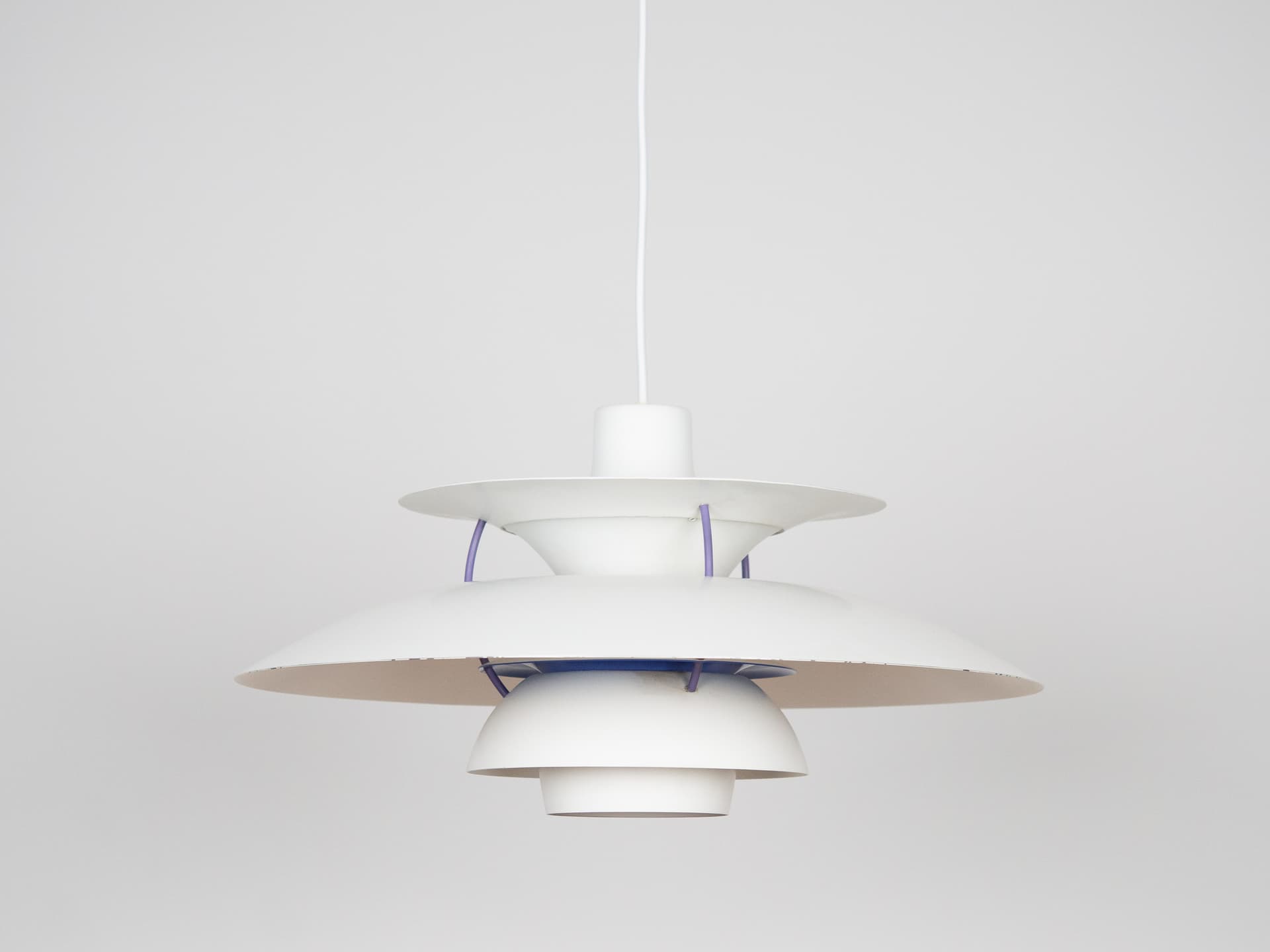 Lampa wisząca PH 5, niebieski, metal, proj. P. Henningsen, Louis Poulsen, Dania, lata 90. - 177641