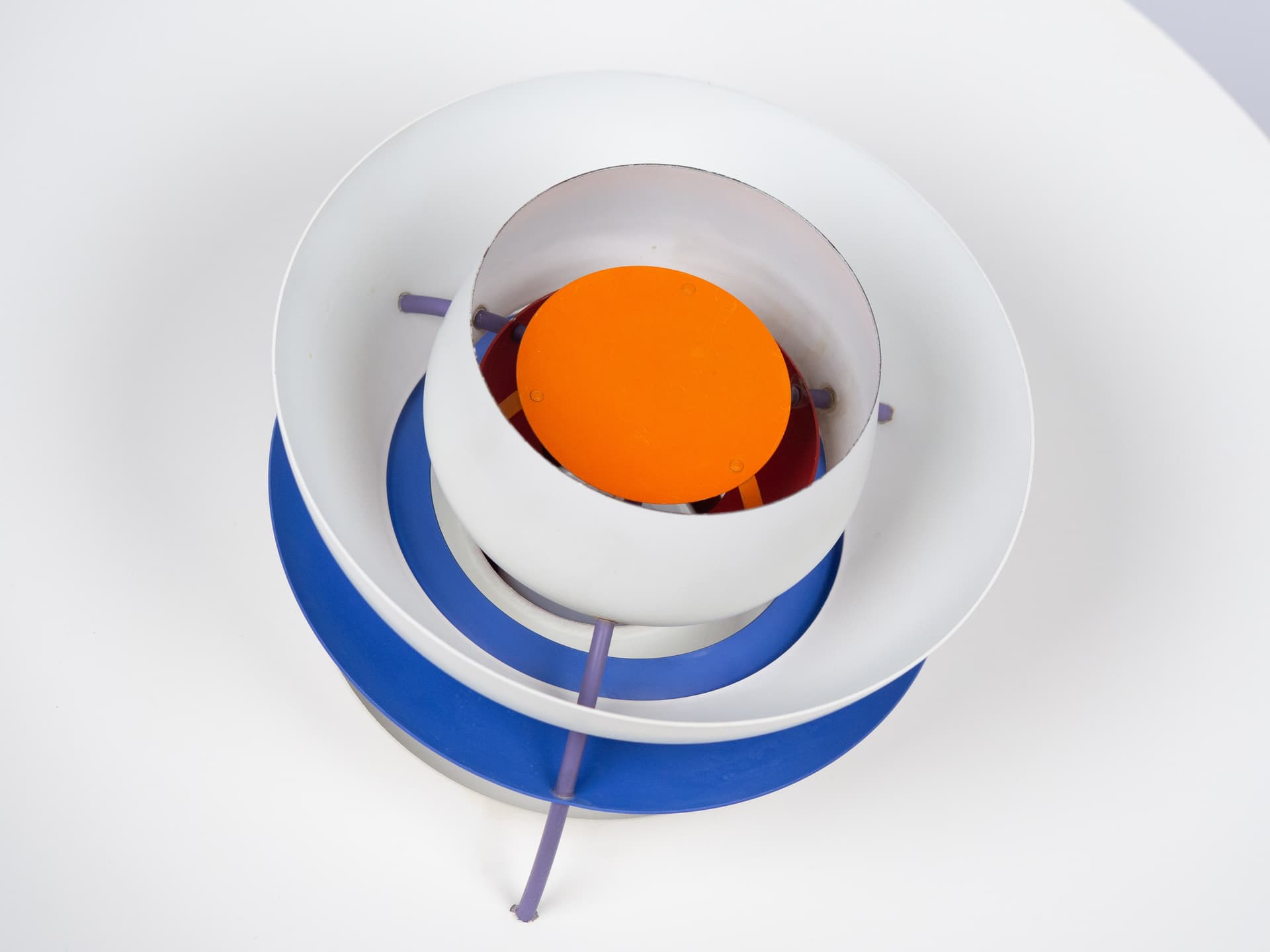 Lampa wisząca PH 5, niebieski, metal, proj. P. Henningsen, Louis Poulsen, Dania, lata 90. - 177644