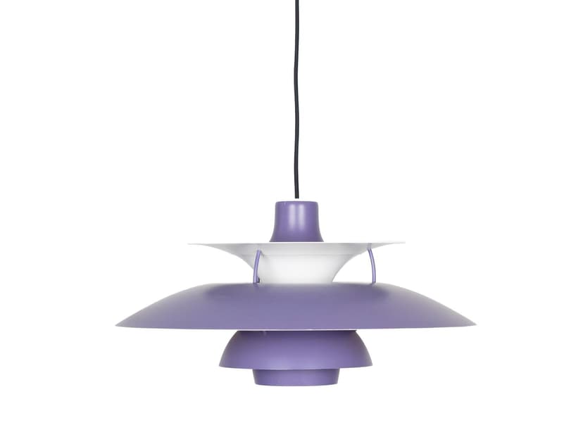 Pendant Lamp PH 5, violet, metal, by P. Henningsen, Louis Poulsen, Denmark, 1990s.
