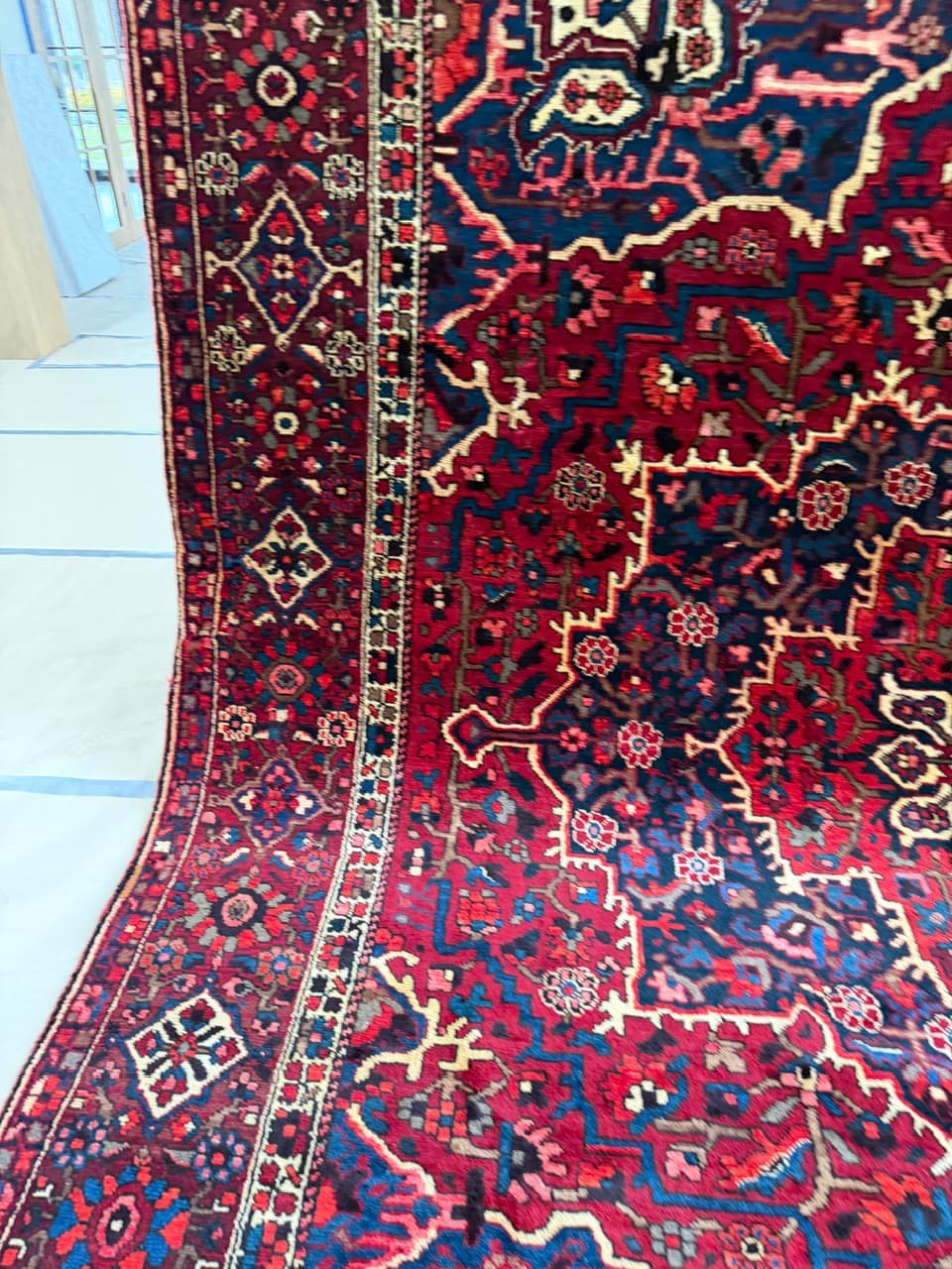 Dywan Heriz 390x310 cm, brązowy ciemny, wełna, Iran - 177687