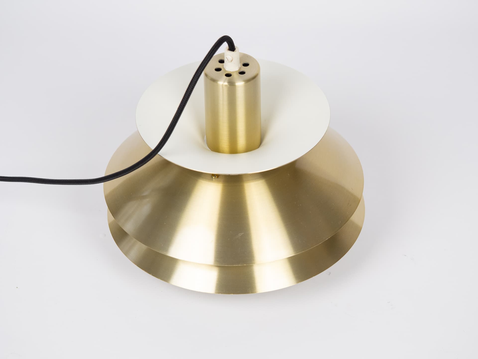 Pendant lamp Top lamper, golden brass, by K. Wiborg, Denmark, 1980s. - 177809