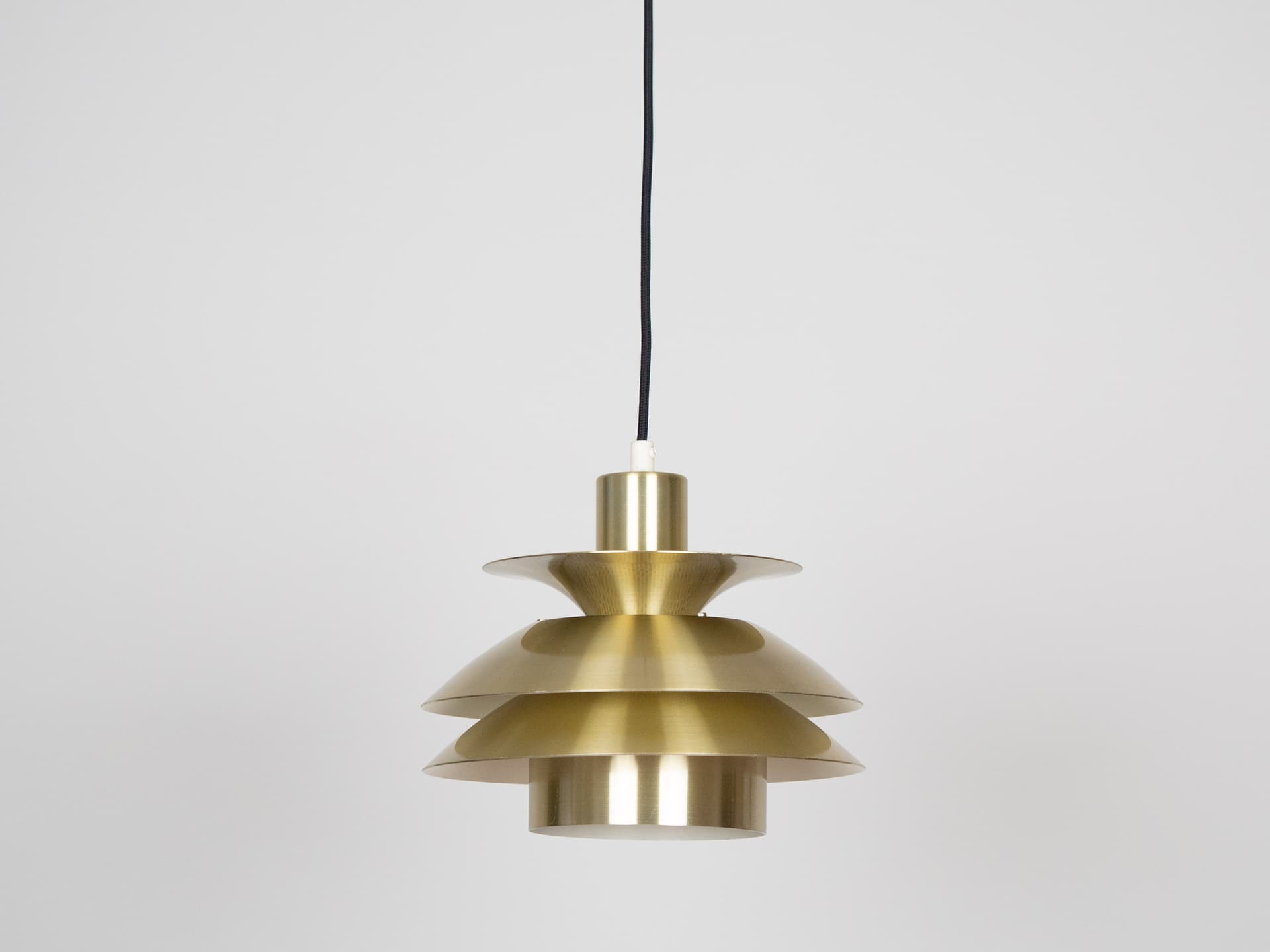Pendant lamp Top lamper, golden brass, by K. Wiborg, Denmark, 1980s. - 177807