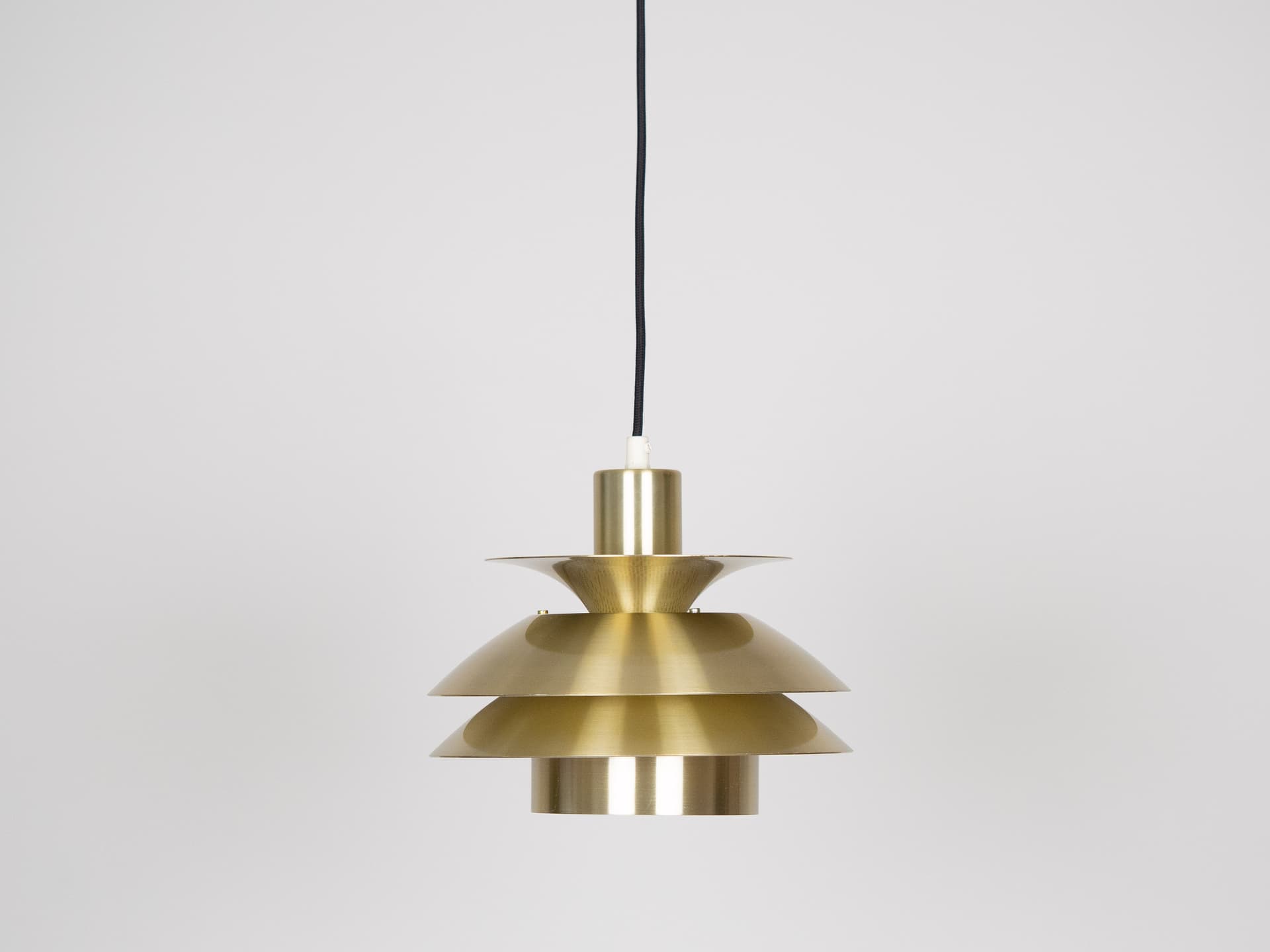 Pendant lamp Top lamper, golden brass, by K. Wiborg, Denmark, 1980s. - 177804