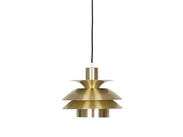 Pendant lamp Top lamper, golden brass, by K. Wiborg, Denmark, 1980s. - DIMENSION