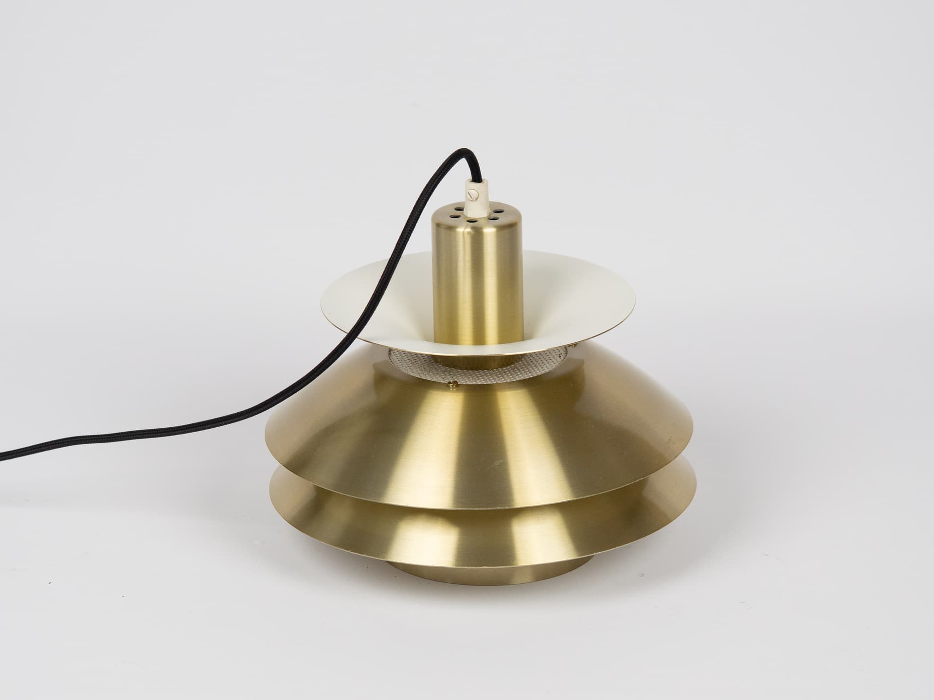 Pendant lamp Top lamper, golden brass, by K. Wiborg, Denmark, 1980s. - 177808