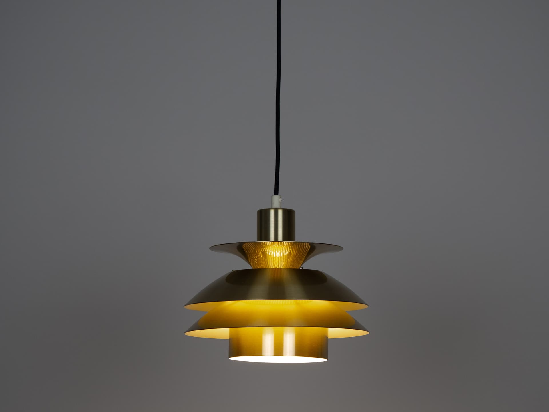 Pendant lamp Top lamper, golden brass, by K. Wiborg, Denmark, 1980s. - 177806