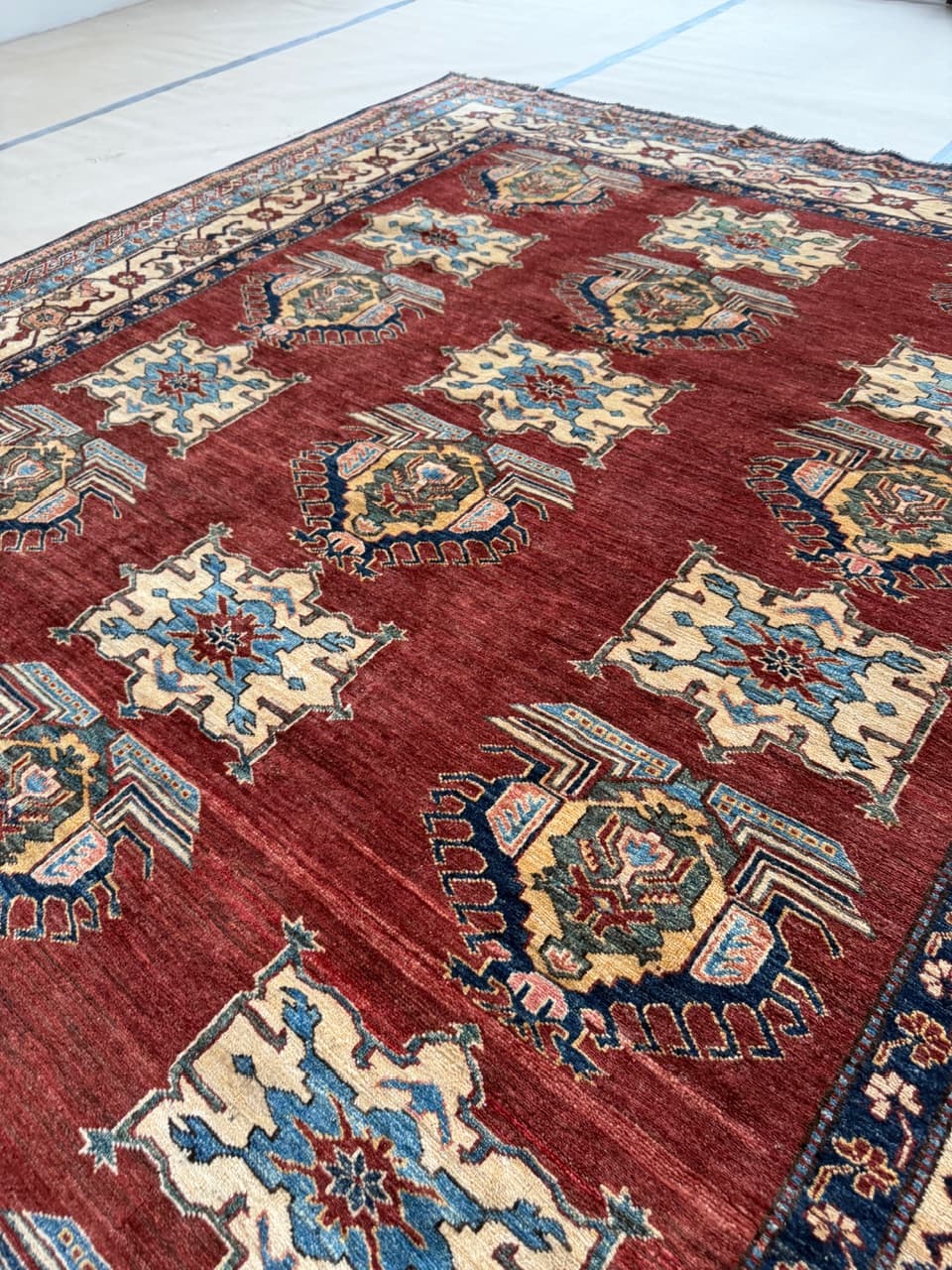 Dywan Ziegler 395x245 cm, czerwony, wełna, Pakistan - 177857