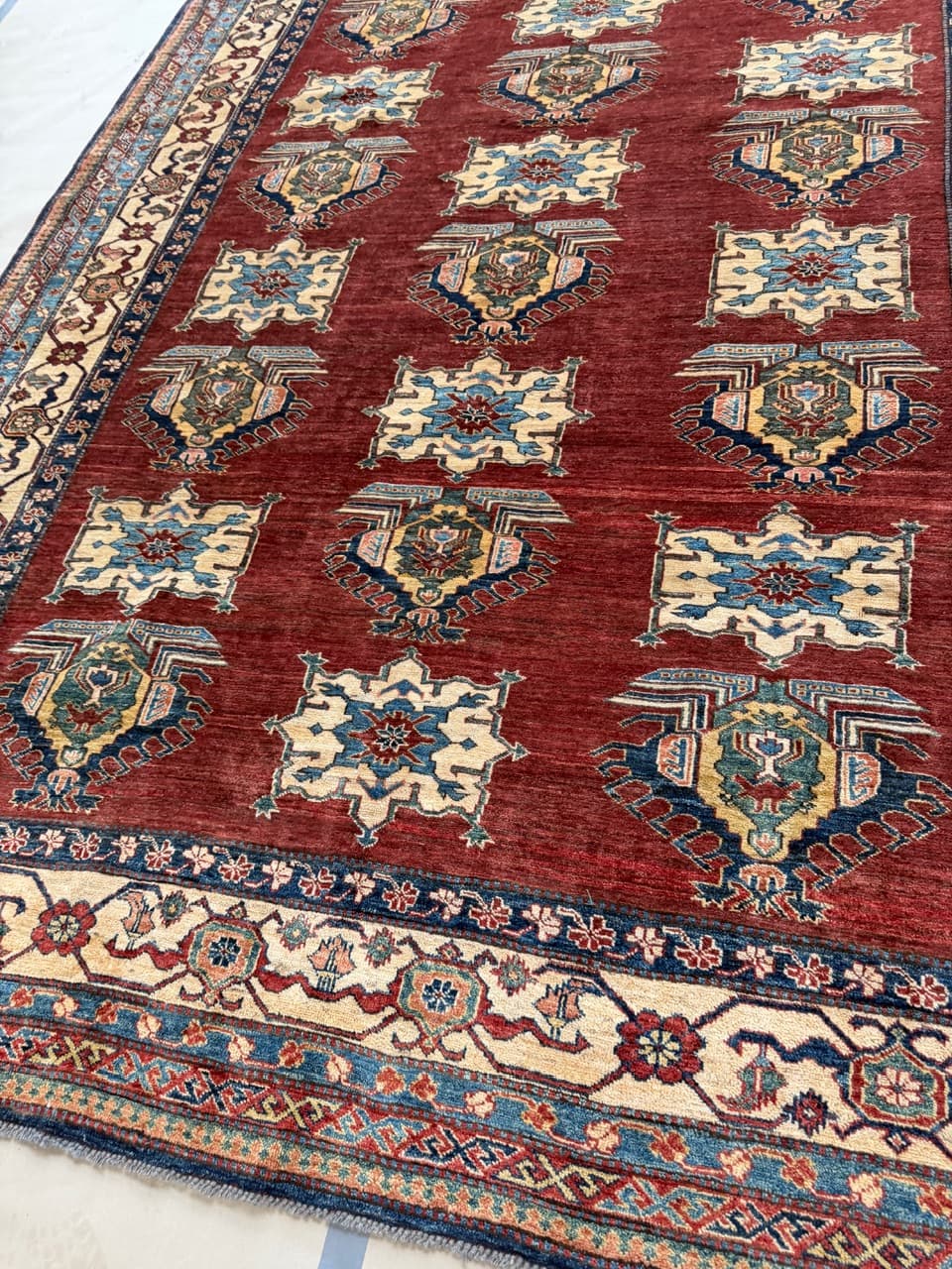 Dywan Ziegler 395x245 cm, czerwony, wełna, Pakistan - 177869