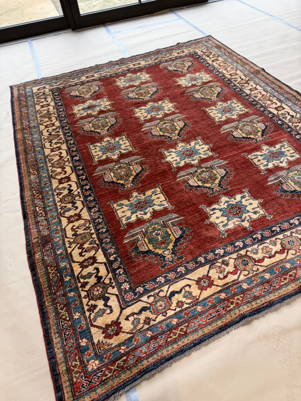 Dywan Ziegler 395x245 cm, czerwony, wełna, Pakistan - 177855